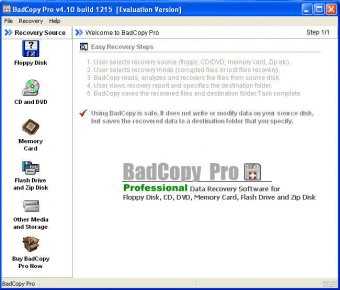 BadCopy Pro 4.10 - бесплатное скачивание для Windows