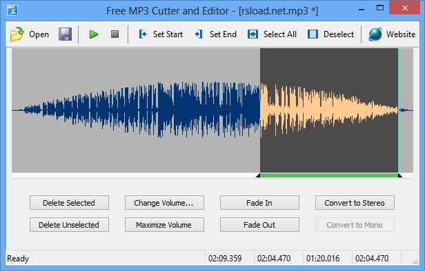 Бесплатный MP3 Cutter and Editor - скачать программу Free MP3 Cutter and Editor