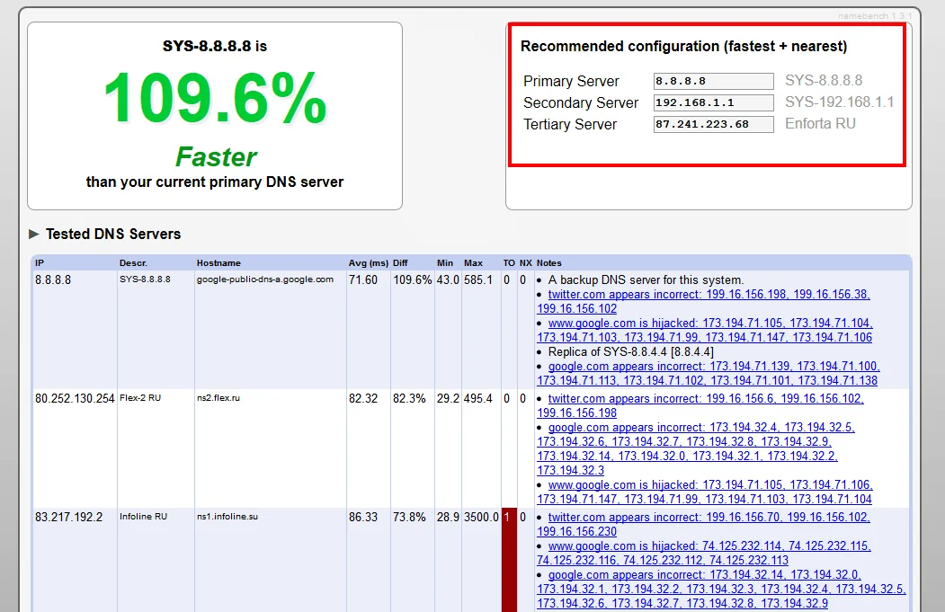 Бесплатно скачать namebench 1.3.1 для Windows с официального сайта