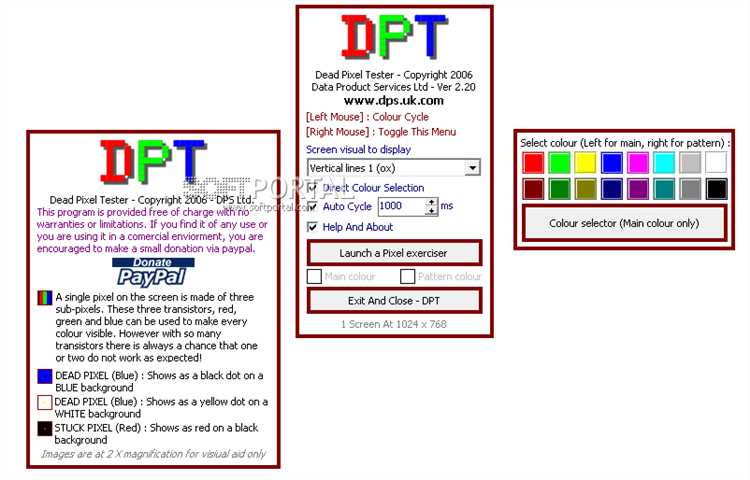 Dead Pixel Tester 3.00 скачать бесплатно для Windows 7, 10 - проверка на мертвые пиксели