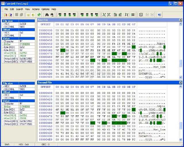 Лучшая программа для сравнения и редактирования файлов в формате Hex
