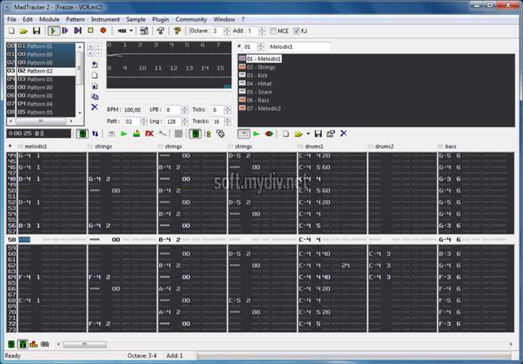 Функциональные возможности MadTracker 2.6.1