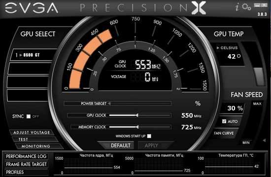 Скачать бесплатно на русском языке EVGA Precision X