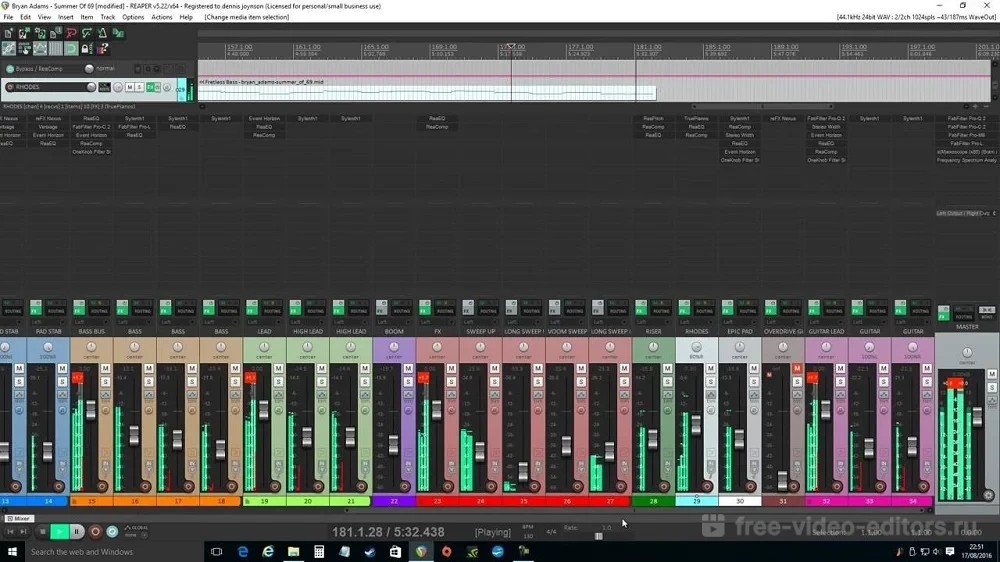 Скачать REAPER 5.76 бесплатно для Windows 7, 10 на русском