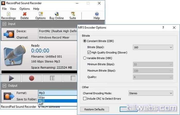 Скачать бесплатно RecordPad Sound Recorder 9.03 Beta для Windows - RecordPad