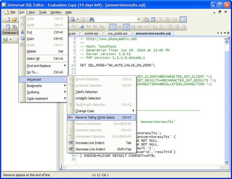 Скачать бесплатно SQL редактор Universal SQL Editor 1.9.2.3