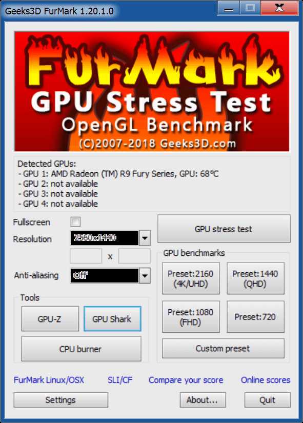 Скачать FurMark 1.20.5.0 Setup.exe - бесплатно и без регистрации