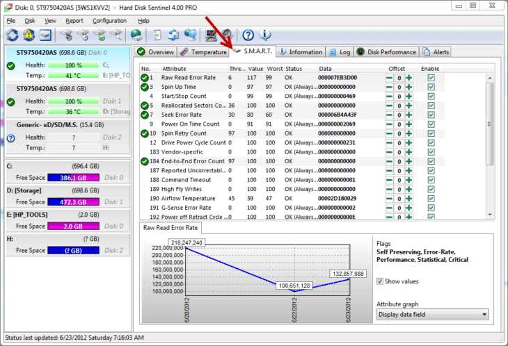 Описание Hard Disk Sentinel Pro 5.70