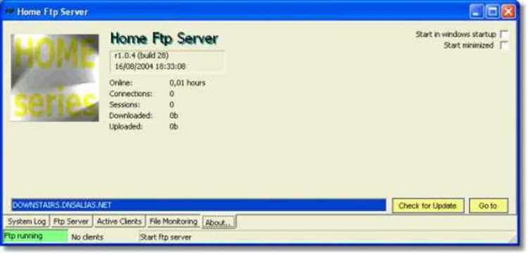 Home FTP Server 1.14.0 для Windows