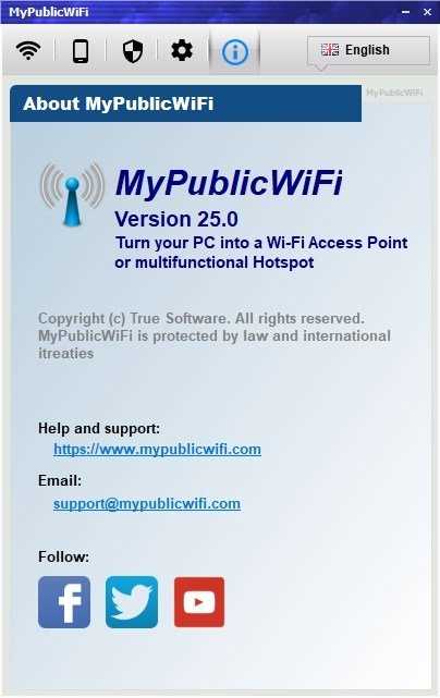 MyPublicWiFi: бесплатная программа для Windows 7 и 10