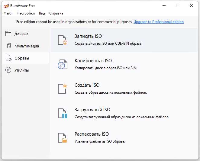 Скачать программу BurnAware Professional 10.5 с официального сайта