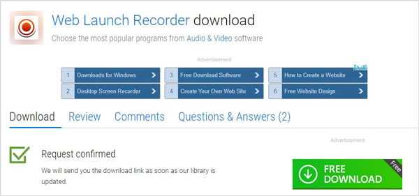 Программа WebLaunchRecorder.exe обеспечивает комфортную работу