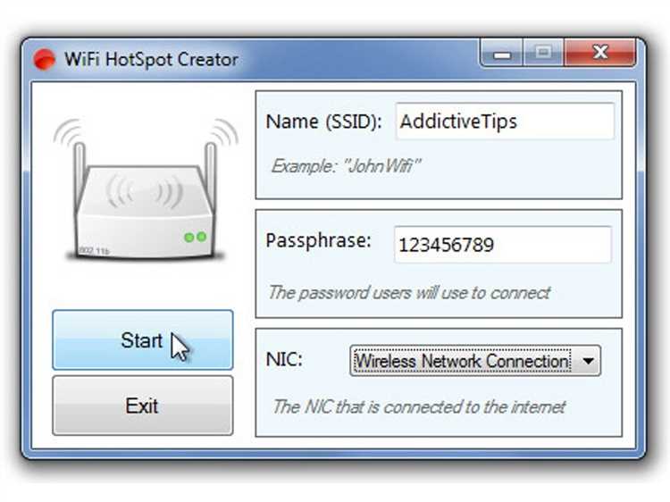 Скачать WiFiHotSpotCreatorSetupV2.exe - бесплатное ПО для создания WiFi-точки доступа на компьютере