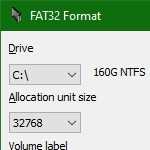 Ссылки на загрузку программы FAT32format 1.07