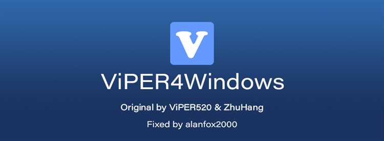 ViPER4Windows 1.0.5 - скачать бесплатно для Windows 10, 7 и 8.1